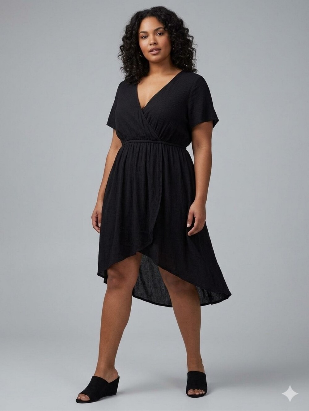 torrid Black V-Neck Women's Dress